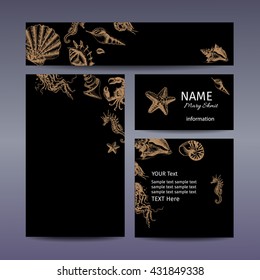 Vector illustration sketch - Sea collection.
seahorse, sea horse, hippocampus, starfish, sea star, whale, shrimp, prawn, crab, jellyfish, seashell