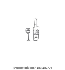 Vector illustration in sketch style. Hand drawn design elements