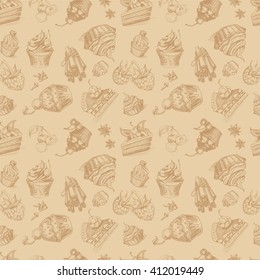Vector illustration sketch of?? Sweets