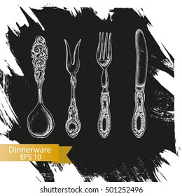 Vector illustration sketch - tableware
dinnerware
table setting