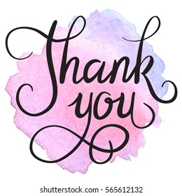 Vector illustration of sketch 'Thank you' text with background