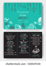 Vector illustration sketch - Vintage Menu