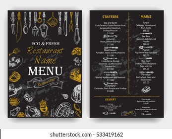 Vector illustration sketch - Vintage Menu