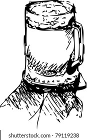 Vector illustration of Sketchy Beer