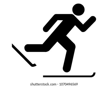 Vector illustration of a Skier Icon