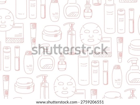 Vector illustration of  Skincare-Patterned background.
