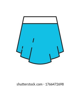 vector illustration skirt flat design line icon