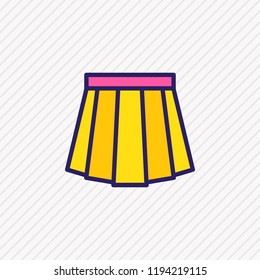 Vector illustration of skirt icon colored line. Beautiful dress element also can be used as apparel icon element.