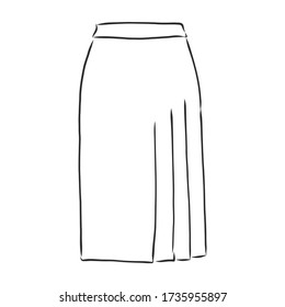 Ilustración vectorial de faldas. Ropa de mujer. falda femenina, ilustración de dibujo vectorial