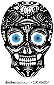 Vector illustration of a skull