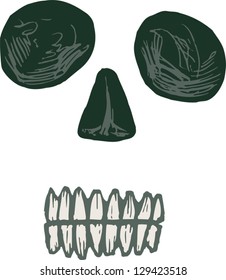 Vector illustration of  a skull