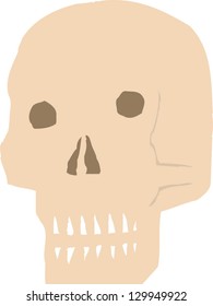 Vector illustration of a skull