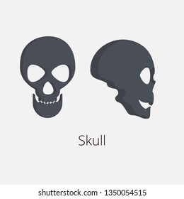 Vector Illustration of a skull 
