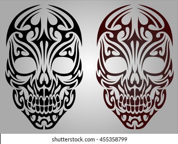 Vector illustration of skull