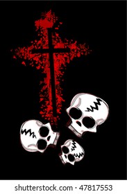 vector illustration of  skull