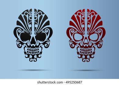 Vector illustration of skull