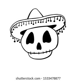 
vector illustration skull, all saints day