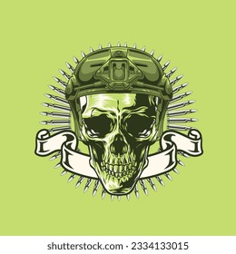 Ilustración vectorial de la insignia del ejército Skull