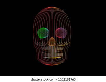 Vector and illustration of skull concept.