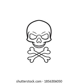 Vector illustration of Skull cross bone