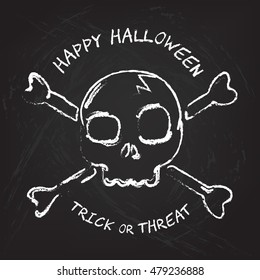 vector illustration of a skull and crossbones