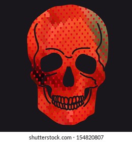 Vector illustration with Skull. Day of The Dead colorful Skull with ornament.