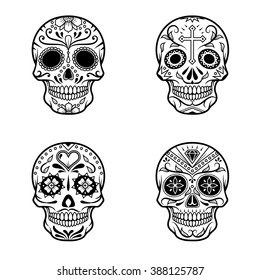 Vector illustration of Skull the Day of the Death