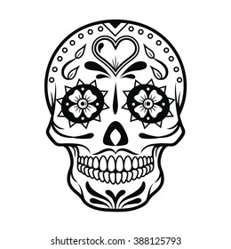 Vector illustration of Skull the Day of the Death