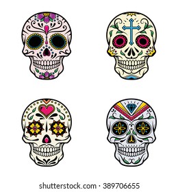 Vector illustration of Skull the Day of the Death