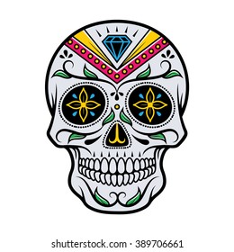 Vector illustration of Skull the Day of the Death
