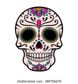 Vector illustration of Skull the Day of the Death