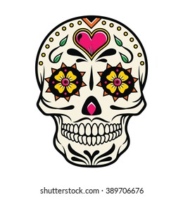 Vector illustration of Skull the Day of the Death