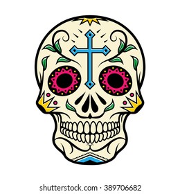 Vector illustration of Skull the Day of the Death
