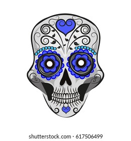 Vector illustration of Skull the Day of the Death