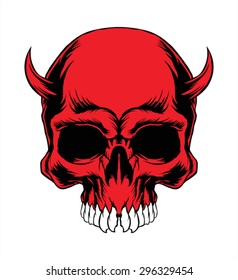 Vector Illustration : Skull Devil