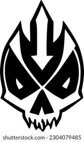 vector illustration skull evil icon