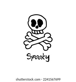 vector illustration skull funny concept