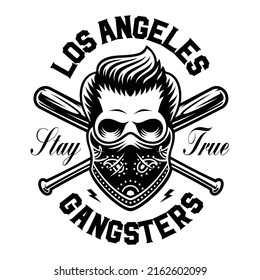 Skull of a gangster image Royalty Free Stock SVG Vector