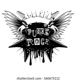 Vector illustration skull in hat, sheriff star and crossed rifle on old grunge paper. Lettering american cowboys.