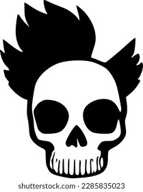 ilustración vectorial del icono del cráneo