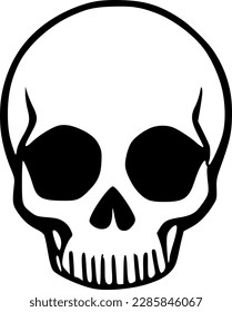 vector illustration of skull icon