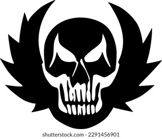 vector illustration of skull icon