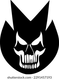 vector illustration of skull icon