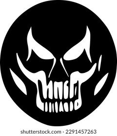 vector illustration of skull icon