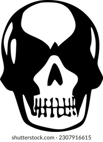 ilustración vectorial del icono del cráneo