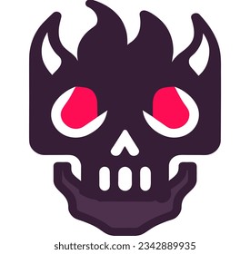 vector illustration of skull icon