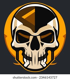 vector illustration of skull icon