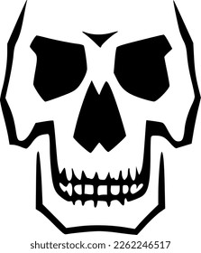 vector illustration of skull monster
