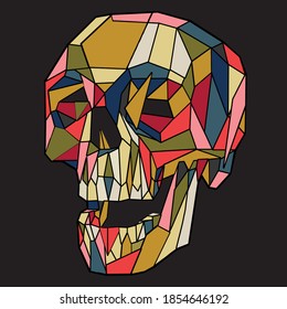 Vector illustration Skull for poster, t-shirt graphics, banner, fashion prints, slogan tees, stickers, cards, flyer, graphics, typo, print, 