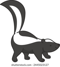 Vector illustration of a skunk